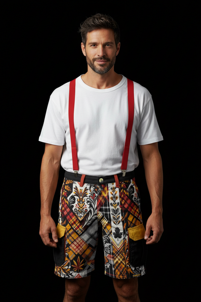 “Tartan 25 V3” Print Men's Cargo Shorts