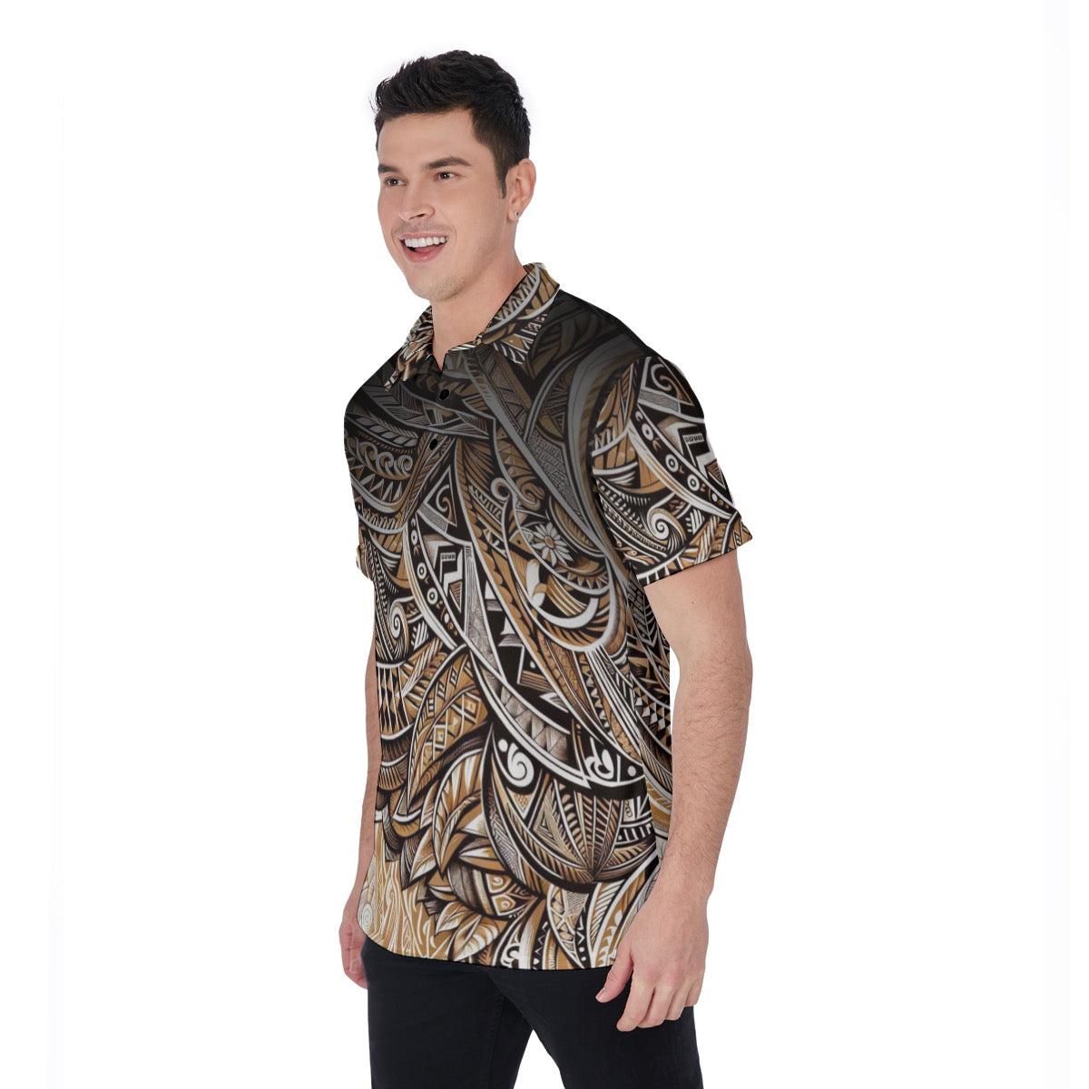 “Earthen Echoes” Men's Polo Shirt