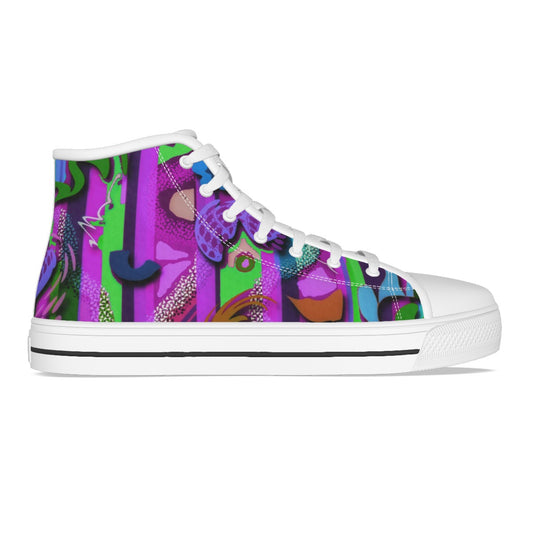 Labyrinth Purple: Kid's Canvas Shoes