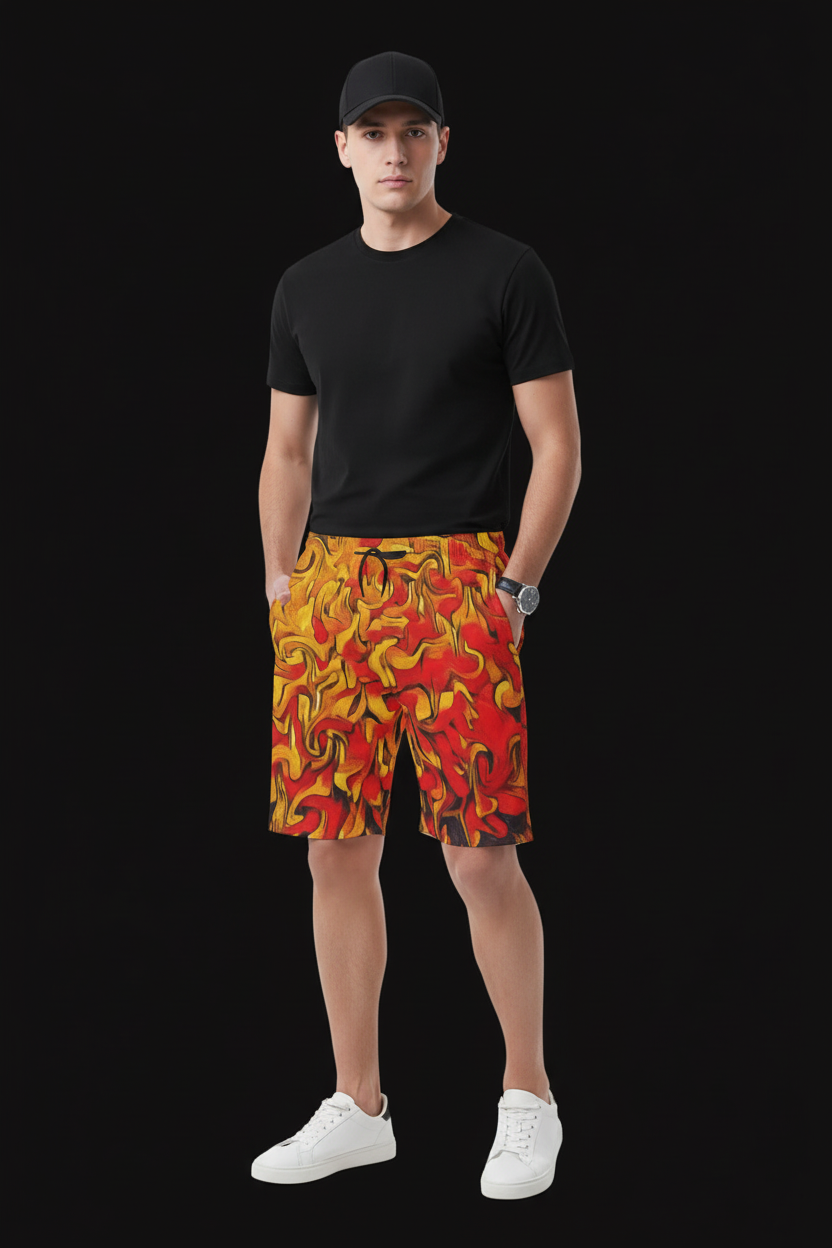 “Fire Storm” Men's Casual Short Pants