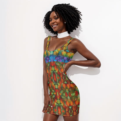 “Kaleidoscopic Spectrum” Women's Bodycon Dress
