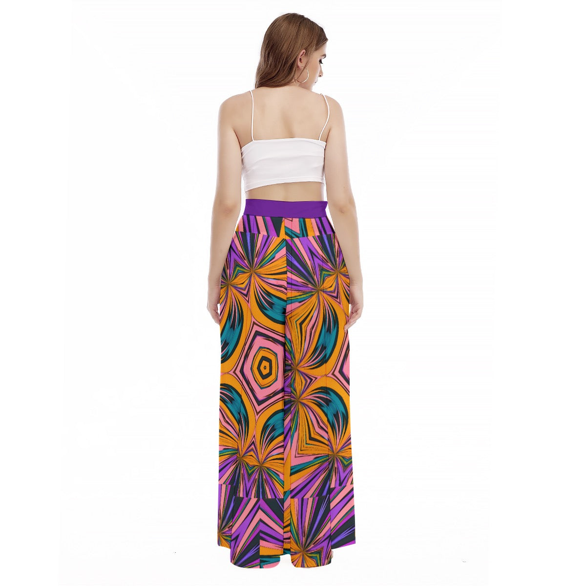 “Zenith Pulse” Women's High Waist Wide Leg Trousers