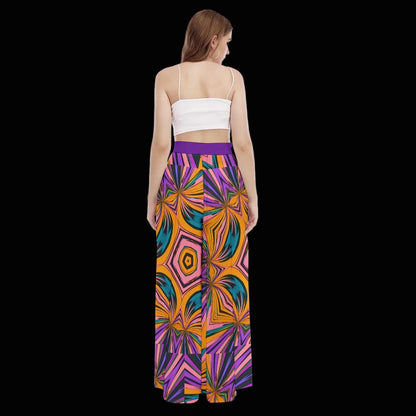 “Zenith Pulse” Women's High Waist Wide Leg Trousers