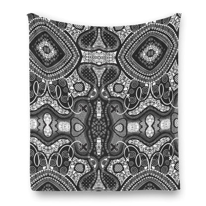 “Scribble” Single-Side Printing Flannel Blanket