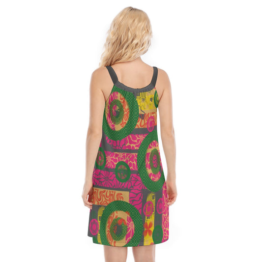 “Neo-retro” Women's Sleeveless Cami Dress