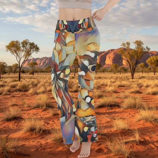 “Outback Hues “ Women's Reversible High-Waisted Yoga Pants