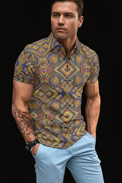 “Tribal Symmetry” Men's Polo Shirt
