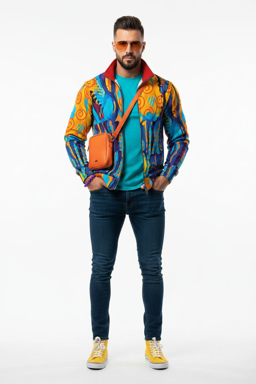 “Oceanic” Men's Thick Knit Fleece Jacket