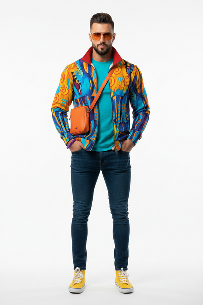 “Oceanic” Men's Thick Knit Fleece Jacket