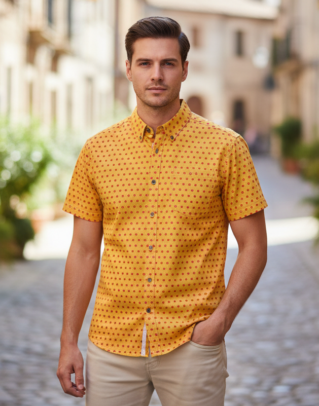 Men's Breathable Cotton Shirt|125GSM