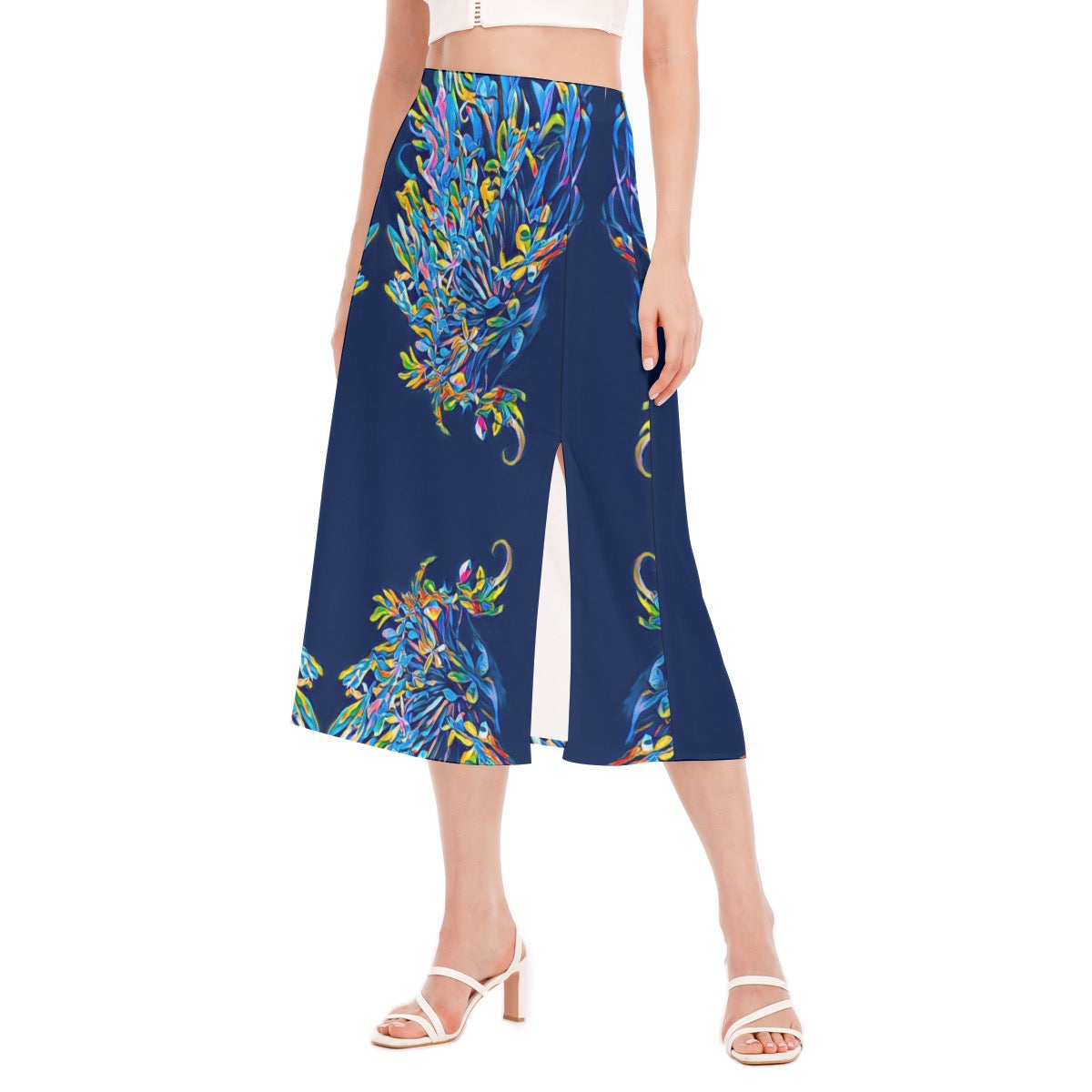 “Florina” Women's High Slit Long Skirt