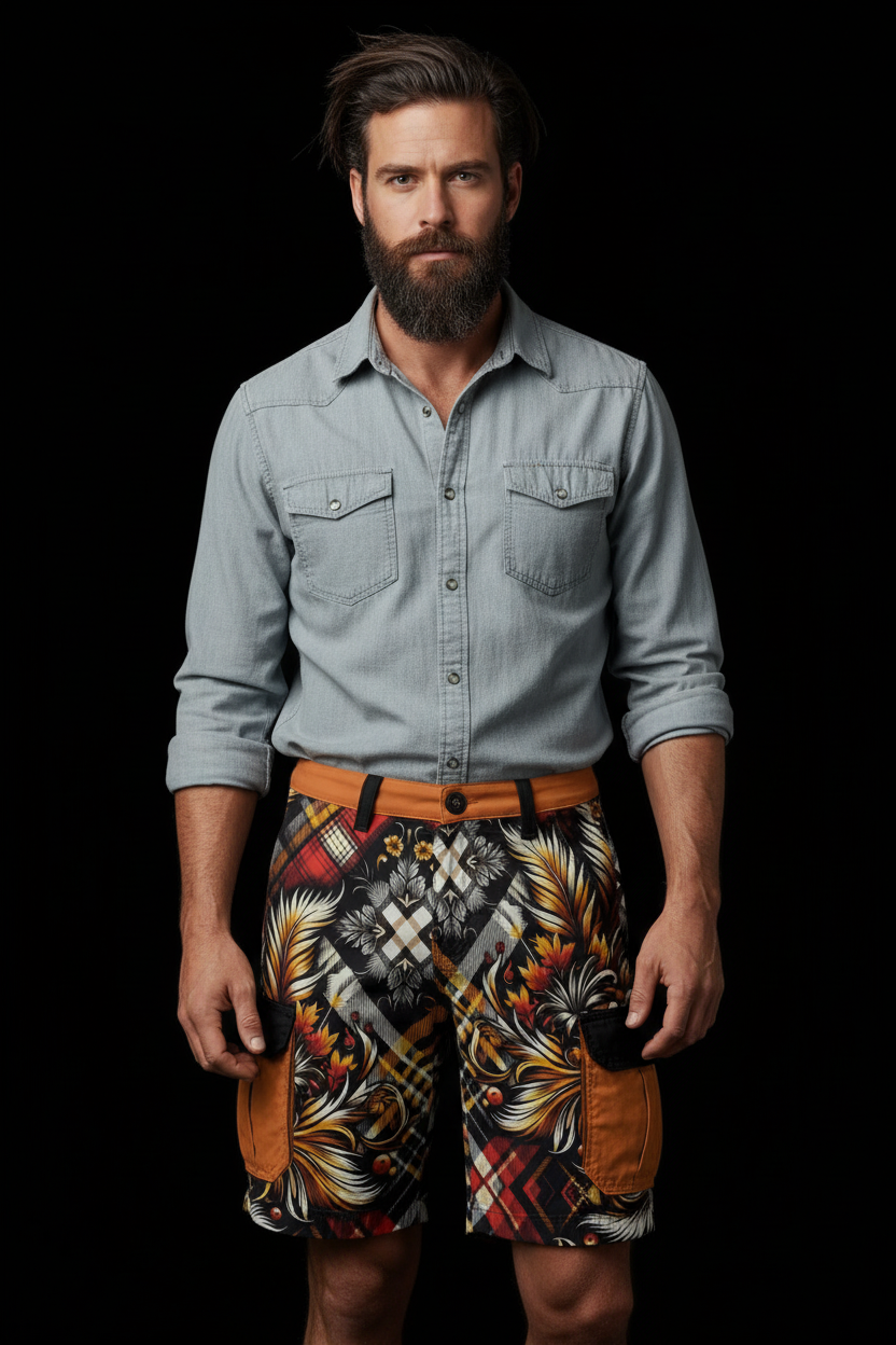 “Tartan 25 V1”  Men's Cargo Shorts