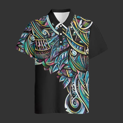 “Paua”  Men's Polo Collar Jersey