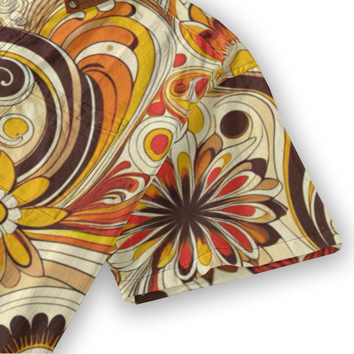 “Retro Paisley” Men's Breathable Cotton Shirt|125GSM