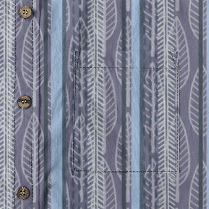 “Lightfall Feathers” Men's Casual Lapel Long Sleeve Shirt|125GSM Cotton