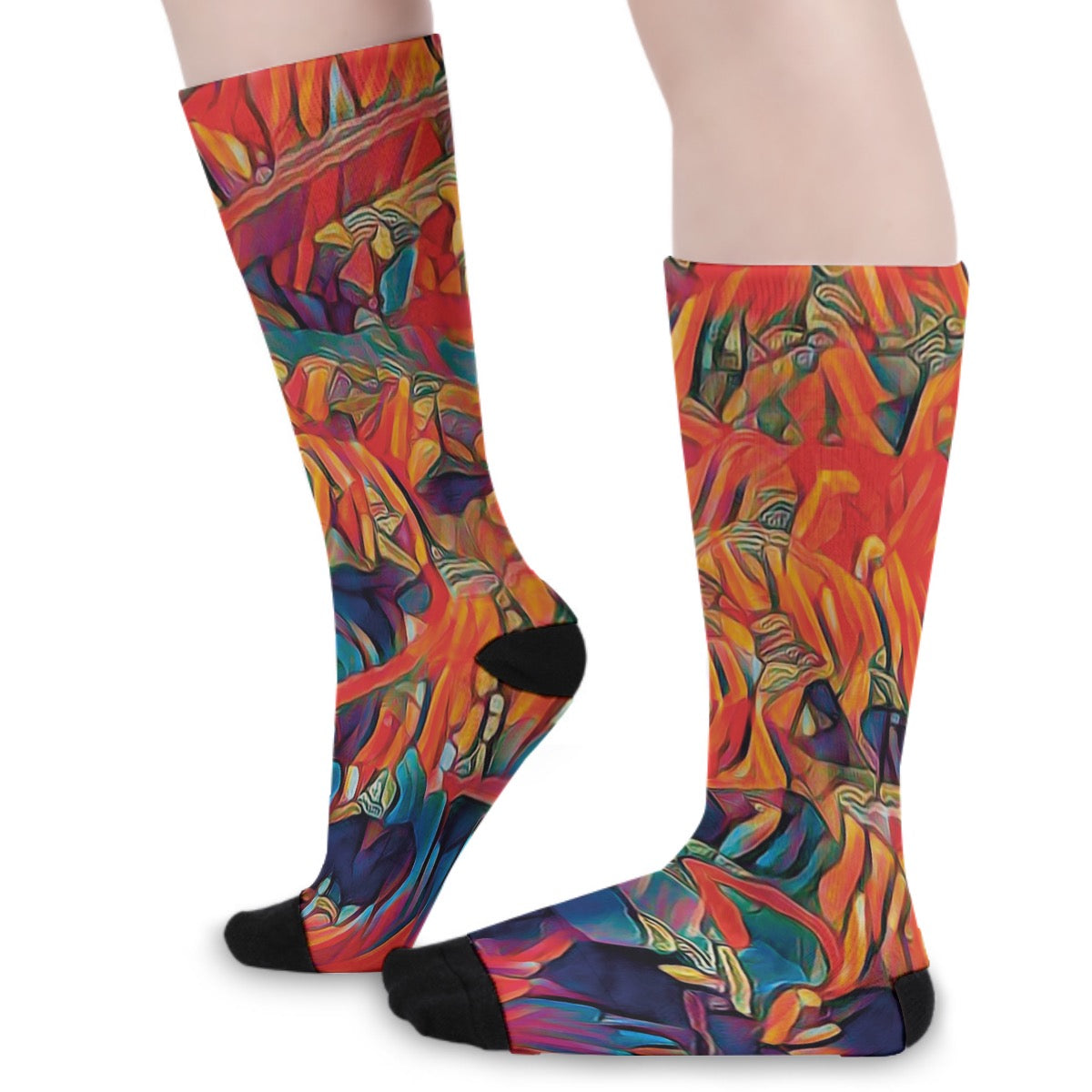 “Chromatic Fusion” Unisex Long Socks