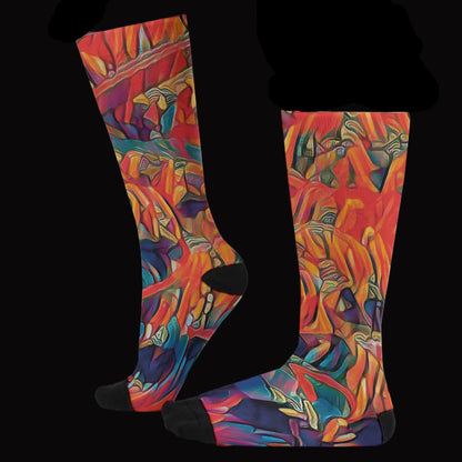 “Chromatic Fusion” Unisex Long Socks
