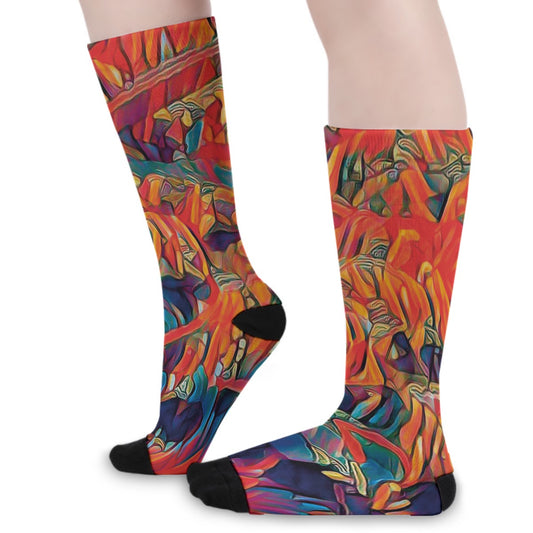 “Chromatic Fusion” Unisex Long Socks