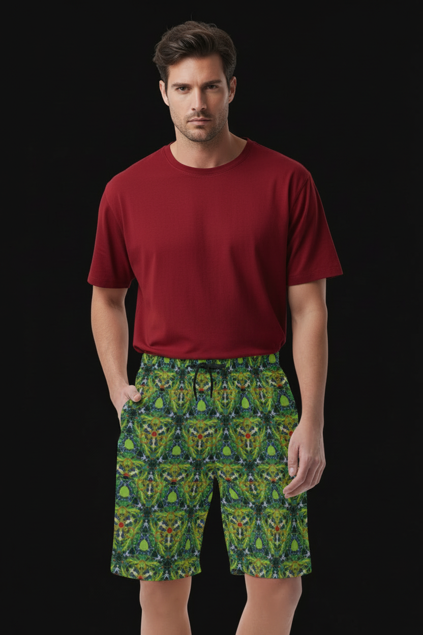 “Echo Green” Men's Casual Short Pants