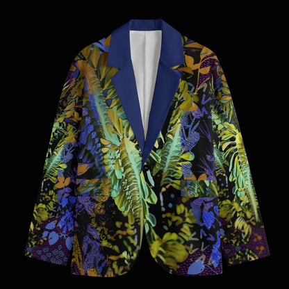 “Spotlight Fern” Men's Casual Flat Lapel Collar Blazer | 245GSM Cotton