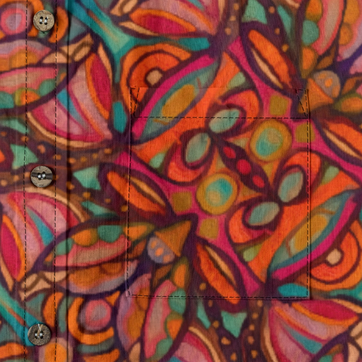 “Bloomfield Scarlet” Men's Casual Lapel Long Sleeve Shirt|125GSM Cotton