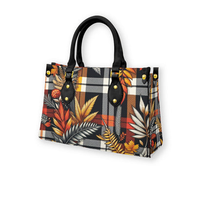 “Tartan 25” Women's Tote Bag With Black Handle