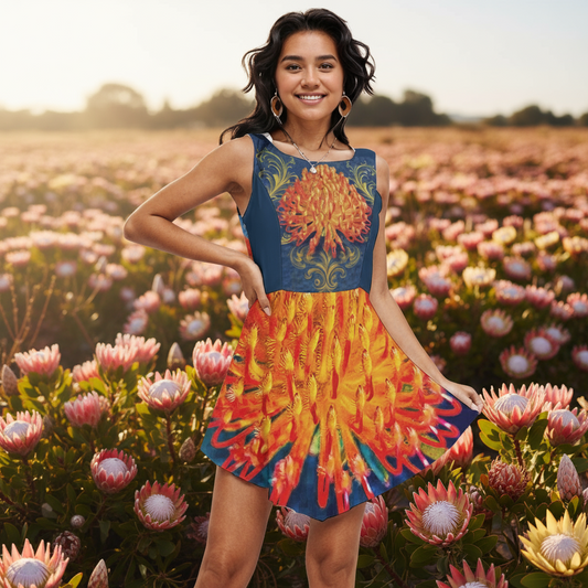 “Perfectly Protea”  Tank Top Dress