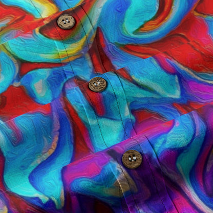 “Aurora Flare” Men's Breathable Cotton Shirt|125GSM