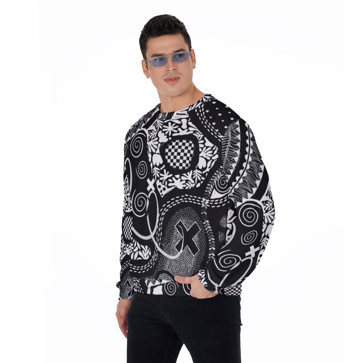 “Scribble” Men's Sweater