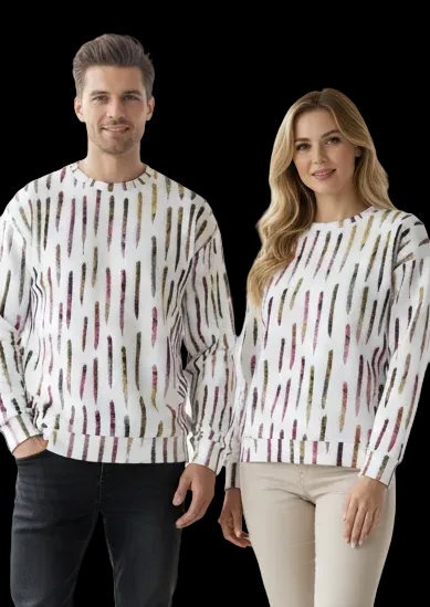 "Downward Dash" Unisex Drop-shoulder Knitted Fleece Sweater