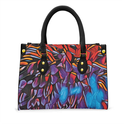 “Chrysanthemum” Women's Tote Bag With Black Handle