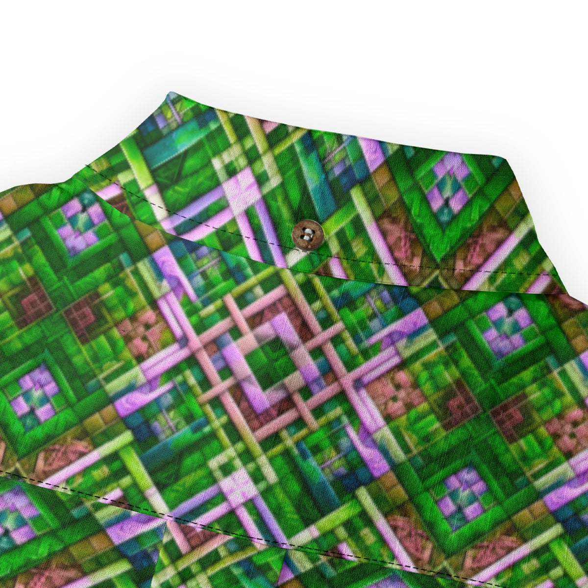 “Meadow Plaid” Men's Casual Lapel Long Sleeve Shirt|125GSM Cotton