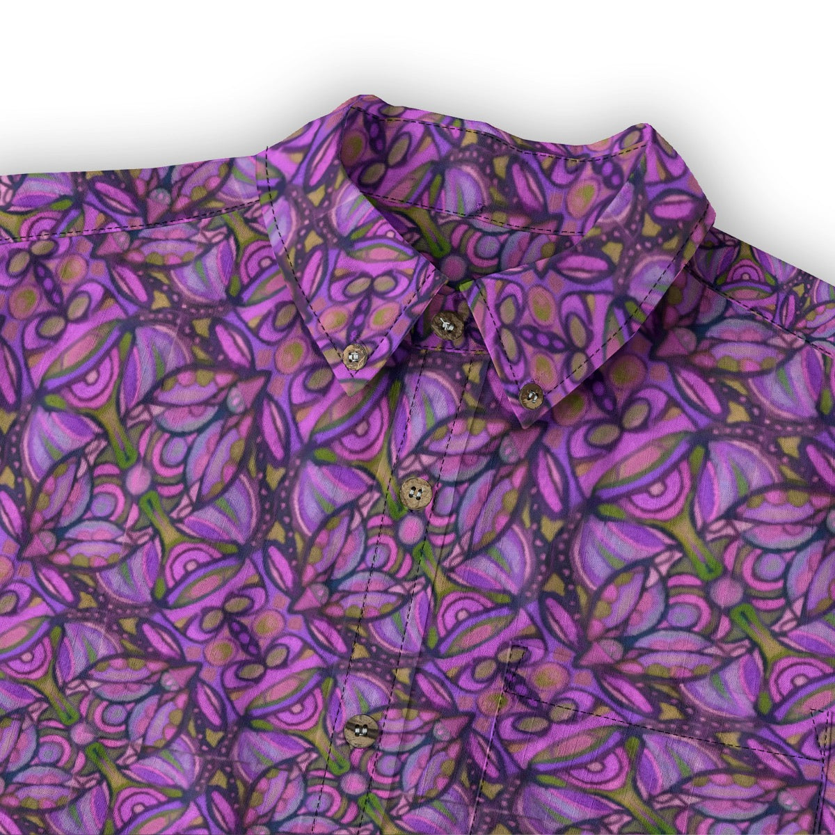 “Bloomfield Purple” Men's Casual Lapel Long Sleeve Shirt|125GSM Cotton