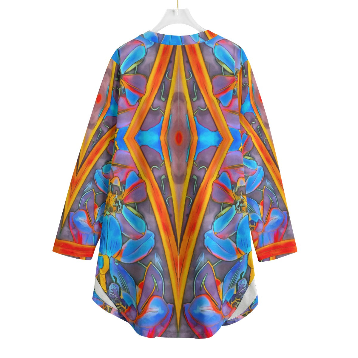 “Electric Bloom” Women's Dress | 180GSM Cotton