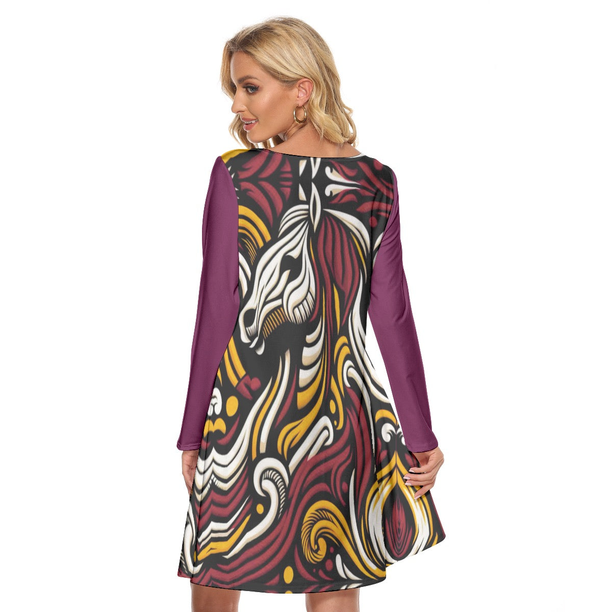 “Bronco” Women's Crew Neck Dress