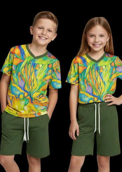 “Iridescent” Children's Sports T-Shirt Set
