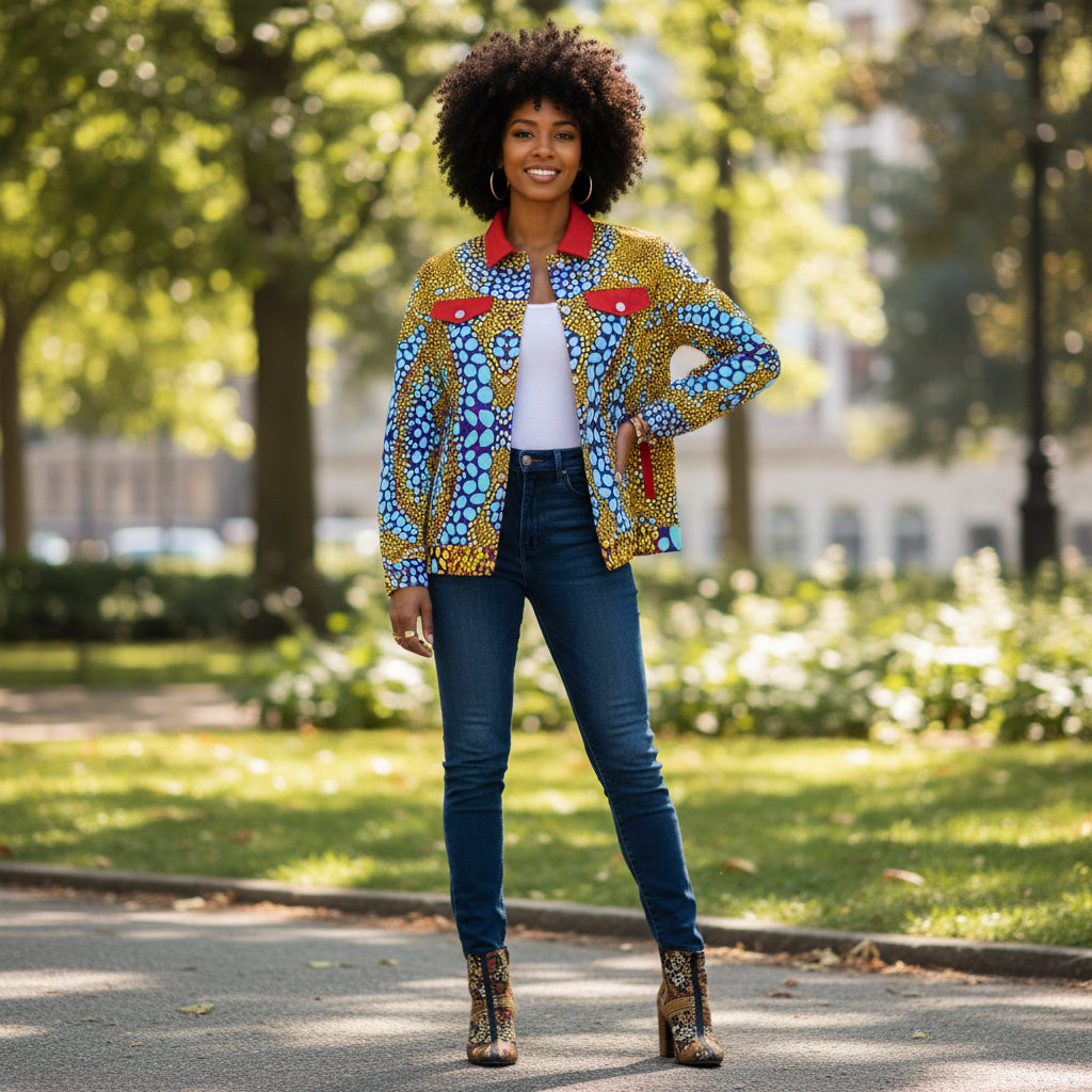 “Sunstone”  Unisex Collared Jacket