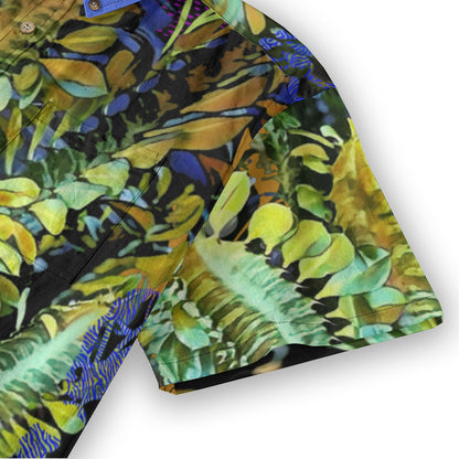 “Spotlight Fern”  Men's Breathable Cotton Shirt|125GSM