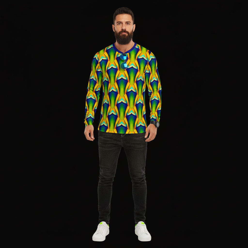 “Emerald Tide” Long Sleeve T-Shirt | 190GSM Cotton