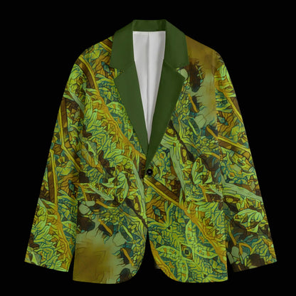 “Nephrite”  Casual Flat Lapel Collar Blazer | 245GSM Cotton