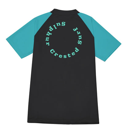 “Sulphur Crested Surf” Men's Tight Surf Clothing With Half Sleeves
