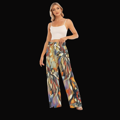 “Outback Hues “ Women's Waist Fungus Edge Wide-leg Pants
