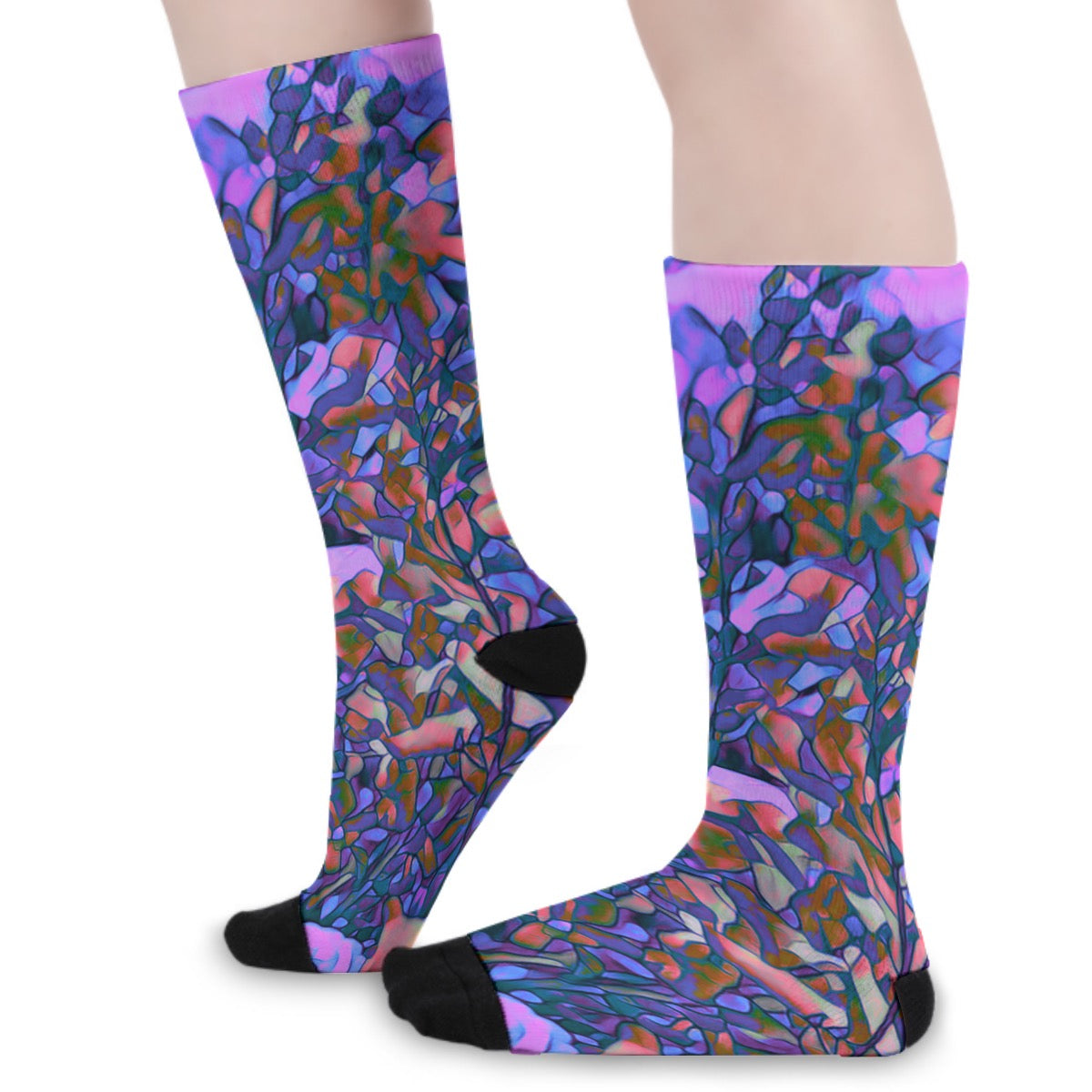 “Purple Canopy” Unisex Long Socks