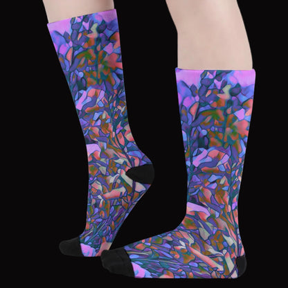 “Purple Canopy” Unisex Long Socks