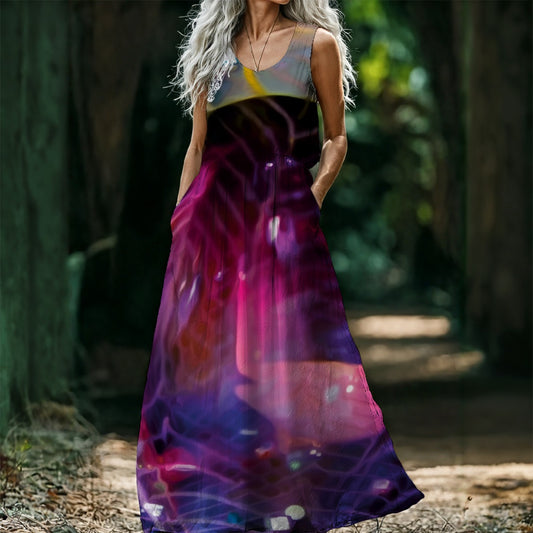 “Glass Dome” Women’s Sleeveless Maxi Dress
