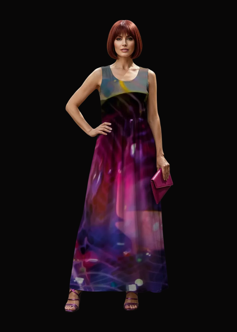 “Glass Dome” Women’s Sleeveless Maxi Dress