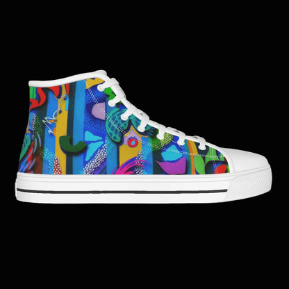 “Labyrinth Blue” Kid's Canvas Shoes