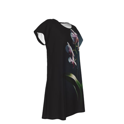 “Phalaenopsis Orchid” Women's Short Sleeve Dress