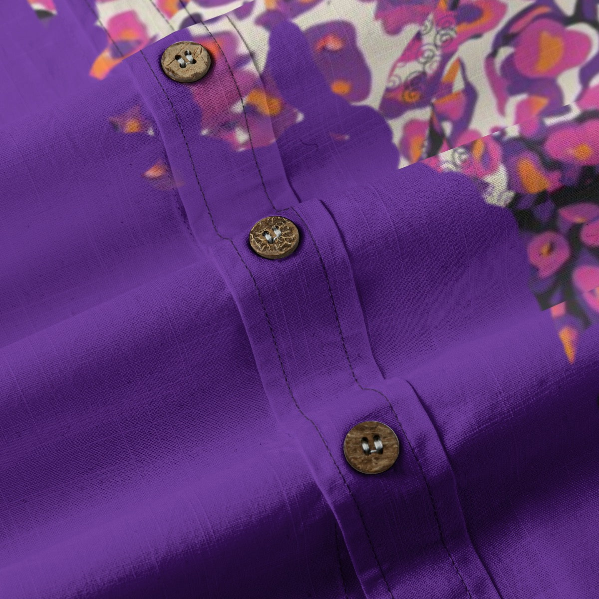 “Berry Crush Pink Collar” Men's Breathable Cotton Shirt|125GSM