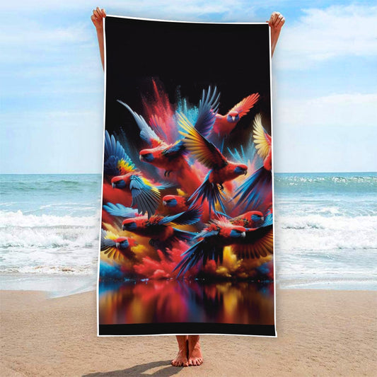 “Rosella Rush” Rectangular Beach Towel